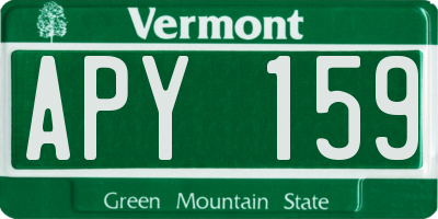 VT license plate APY159