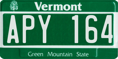 VT license plate APY164