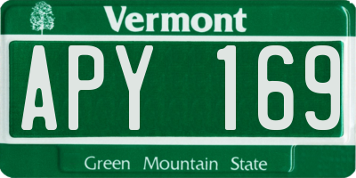 VT license plate APY169