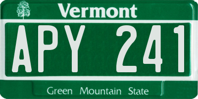 VT license plate APY241