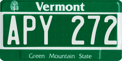 VT license plate APY272