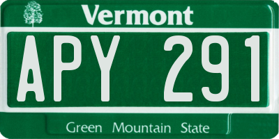 VT license plate APY291