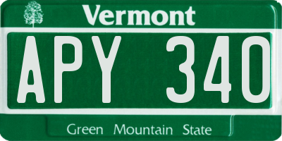 VT license plate APY340