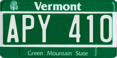 VT license plate APY410