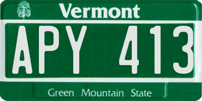 VT license plate APY413
