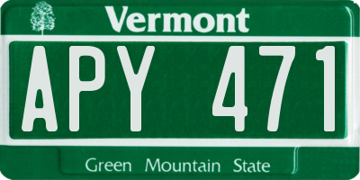 VT license plate APY471