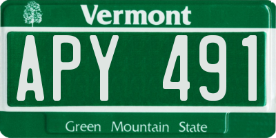 VT license plate APY491