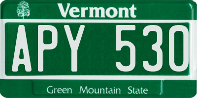 VT license plate APY530