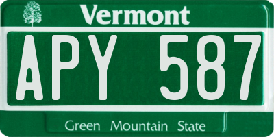 VT license plate APY587