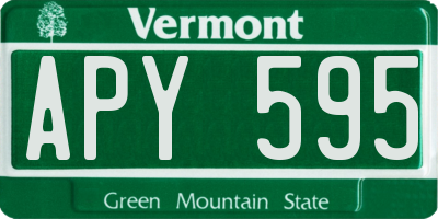 VT license plate APY595