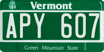 VT license plate APY607