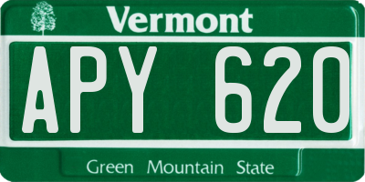 VT license plate APY620