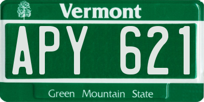 VT license plate APY621