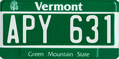 VT license plate APY631