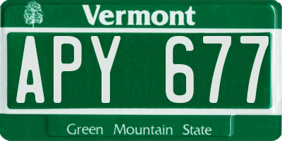VT license plate APY677