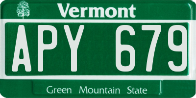 VT license plate APY679