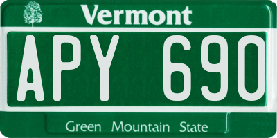 VT license plate APY690