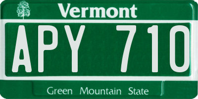 VT license plate APY710