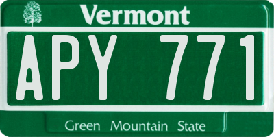 VT license plate APY771