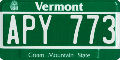 VT license plate APY773