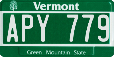 VT license plate APY779