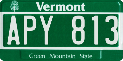 VT license plate APY813