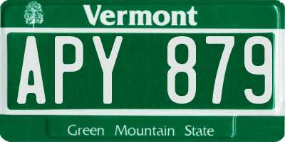 VT license plate APY879