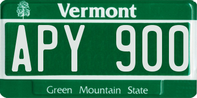 VT license plate APY900