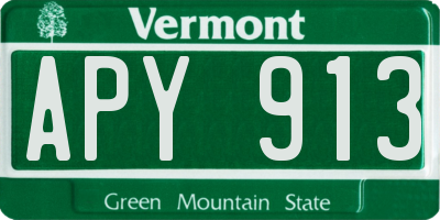 VT license plate APY913