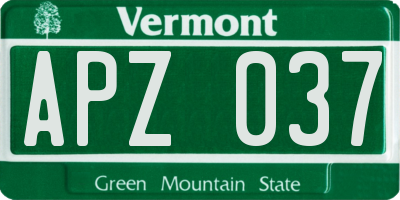 VT license plate APZ037