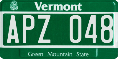 VT license plate APZ048