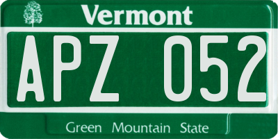 VT license plate APZ052