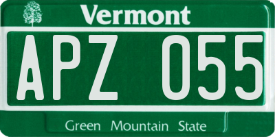VT license plate APZ055