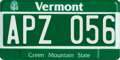 VT license plate APZ056
