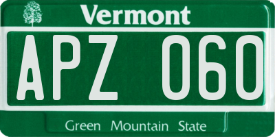 VT license plate APZ060