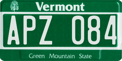 VT license plate APZ084