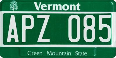 VT license plate APZ085