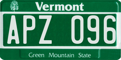 VT license plate APZ096