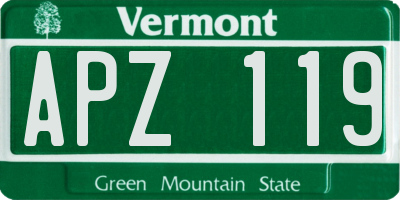 VT license plate APZ119