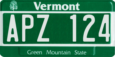 VT license plate APZ124
