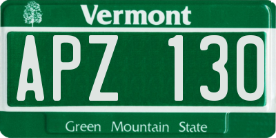 VT license plate APZ130