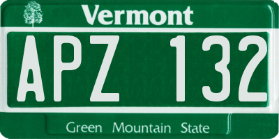 VT license plate APZ132