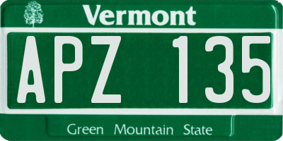 VT license plate APZ135