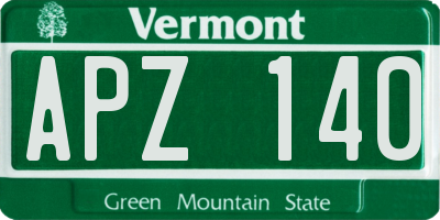 VT license plate APZ140