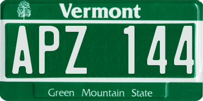 VT license plate APZ144