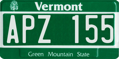 VT license plate APZ155