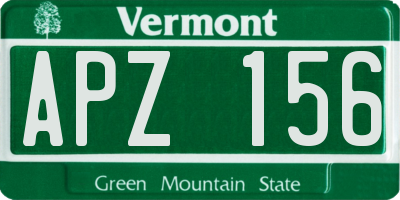 VT license plate APZ156