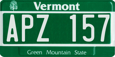 VT license plate APZ157