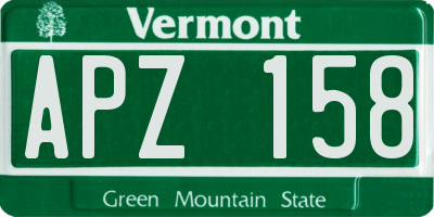 VT license plate APZ158