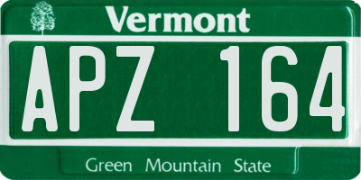 VT license plate APZ164
